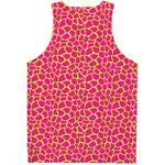 Pink And Yellow Giraffe Pattern Print Men's Tank Top