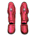 Pink And Yellow Giraffe Pattern Print Muay Thai Shin Guards