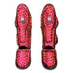 Pink And Yellow Giraffe Pattern Print Muay Thai Shin Guard