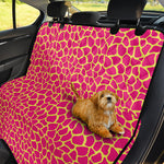 Pink And Yellow Giraffe Pattern Print Pet Car Back Seat Cover