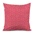 Pink And Yellow Giraffe Pattern Print Pillow Cover
