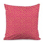 Pink And Yellow Giraffe Pattern Print Pillow Cover