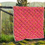 Pink And Yellow Giraffe Pattern Print Quilt