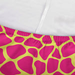 Pink And Yellow Giraffe Pattern Print Sofa Cover