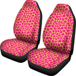 Pink And Yellow Giraffe Pattern Print Universal Fit Car Seat Covers
