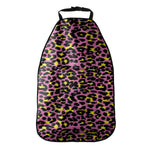 Pink And Yellow Leopard Print Car Seat Organizers
