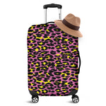 Pink And Yellow Leopard Print Luggage Cover