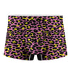 Pink And Yellow Leopard Print Men's Boxer Briefs