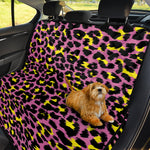 Pink And Yellow Leopard Print Pet Car Back Seat Cover