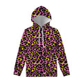 Pink And Yellow Leopard Print Pullover Hoodie