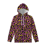 Pink And Yellow Leopard Print Pullover Hoodie