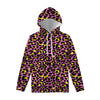 Pink And Yellow Leopard Print Pullover Hoodie