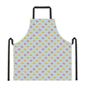 Pink And Yellow Macaron Pattern Print Apron