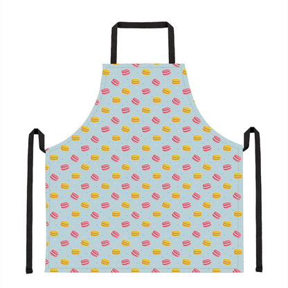 Pink And Yellow Macaron Pattern Print Apron