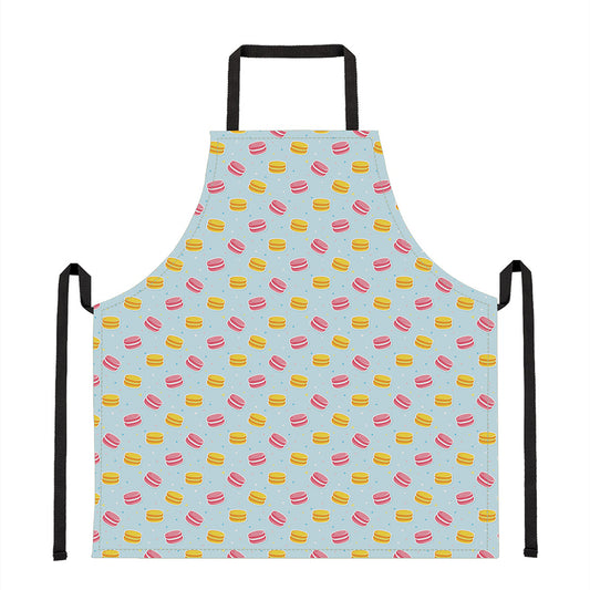 Pink And Yellow Macaron Pattern Print Apron