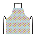 Pink And Yellow Macaron Pattern Print Apron