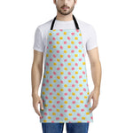 Pink And Yellow Macaron Pattern Print Apron