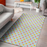 Pink And Yellow Macaron Pattern Print Area Rug