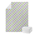 Pink And Yellow Macaron Pattern Print Blanket