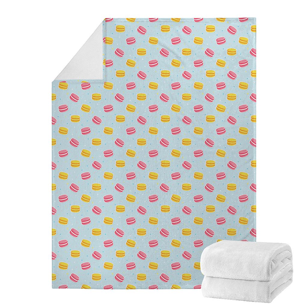 Pink And Yellow Macaron Pattern Print Blanket