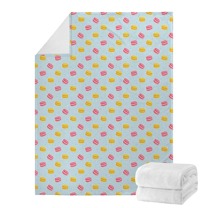 Pink And Yellow Macaron Pattern Print Blanket