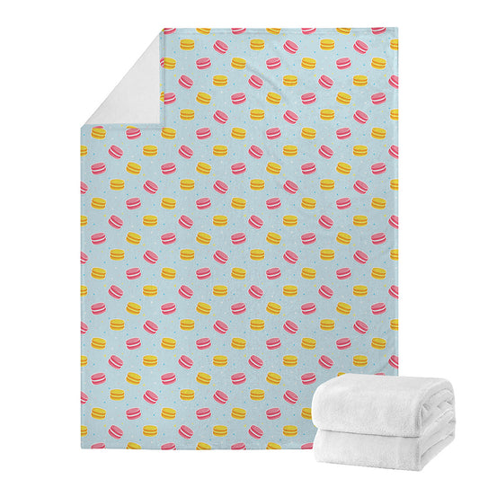 Pink And Yellow Macaron Pattern Print Blanket