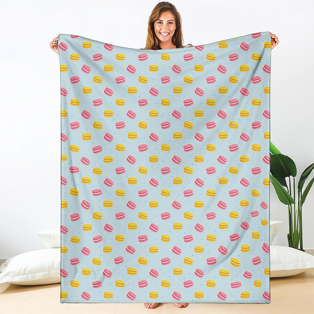 Pink And Yellow Macaron Pattern Print Blanket