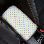 Pink And Yellow Macaron Pattern Print Car Center Console Cover