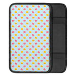 Pink And Yellow Macaron Pattern Print Car Center Console Cover