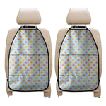 Pink And Yellow Macaron Pattern Print Car Seat Organizers