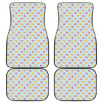 Pink And Yellow Macaron Pattern Print Front and Back Car Floor Mats