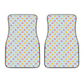 Pink And Yellow Macaron Pattern Print Front Car Floor Mats