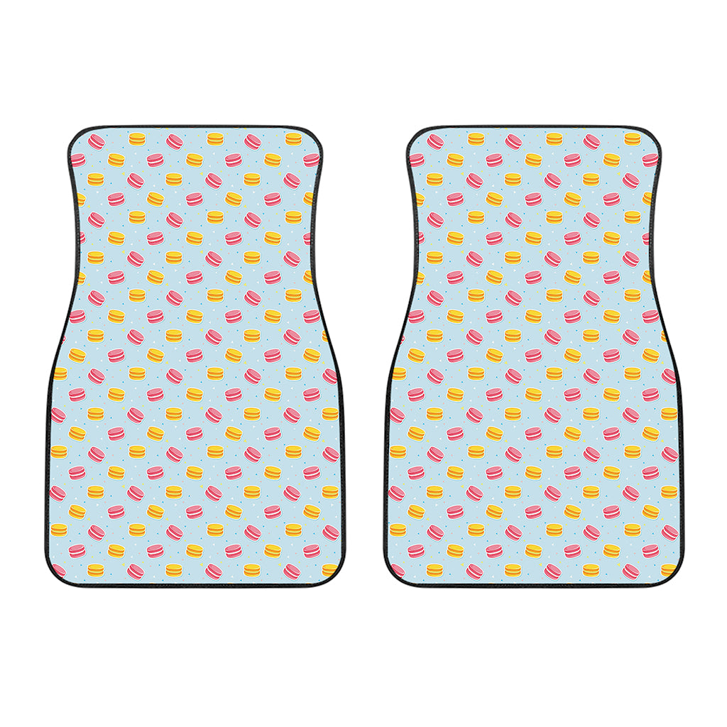 Pink And Yellow Macaron Pattern Print Front Car Floor Mats