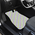 Pink And Yellow Macaron Pattern Print Front Car Floor Mats