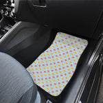 Pink And Yellow Macaron Pattern Print Front Car Floor Mats