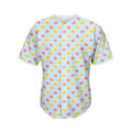 Pink And Yellow Macaron Pattern Print Men's Baseball Jersey