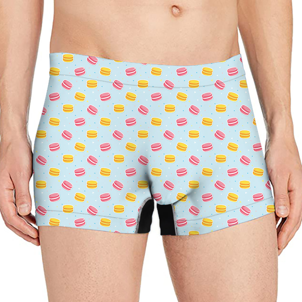 Pink And Yellow Macaron Pattern Print Men's Boxer Briefs