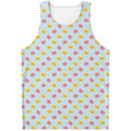 Pink And Yellow Macaron Pattern Print Men's Tank Top