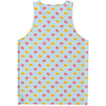 Pink And Yellow Macaron Pattern Print Men's Tank Top
