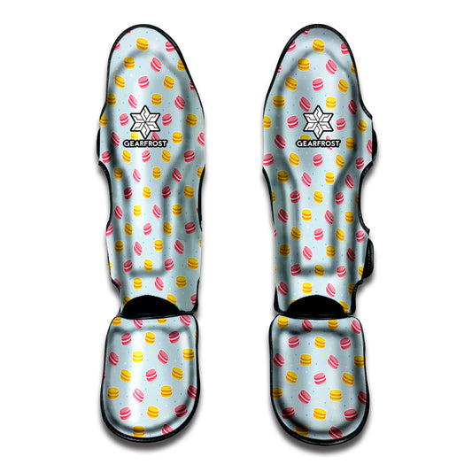 Pink And Yellow Macaron Pattern Print Muay Thai Shin Guard