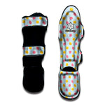 Pink And Yellow Macaron Pattern Print Muay Thai Shin Guard