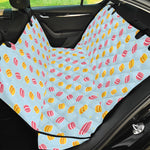 Pink And Yellow Macaron Pattern Print Pet Car Back Seat Cover