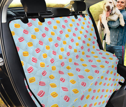 Pink And Yellow Macaron Pattern Print Pet Car Back Seat Cover