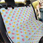 Pink And Yellow Macaron Pattern Print Pet Car Back Seat Cover