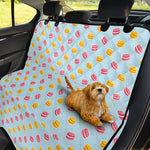 Pink And Yellow Macaron Pattern Print Pet Car Back Seat Cover