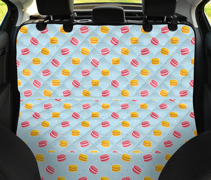 Pink And Yellow Macaron Pattern Print Pet Car Back Seat Cover