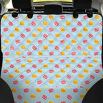 Pink And Yellow Macaron Pattern Print Pet Car Back Seat Cover