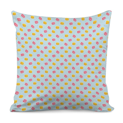 Pink And Yellow Macaron Pattern Print Pillow Cover