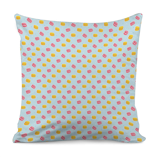 Pink And Yellow Macaron Pattern Print Pillow Cover