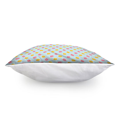 Pink And Yellow Macaron Pattern Print Pillow Cover